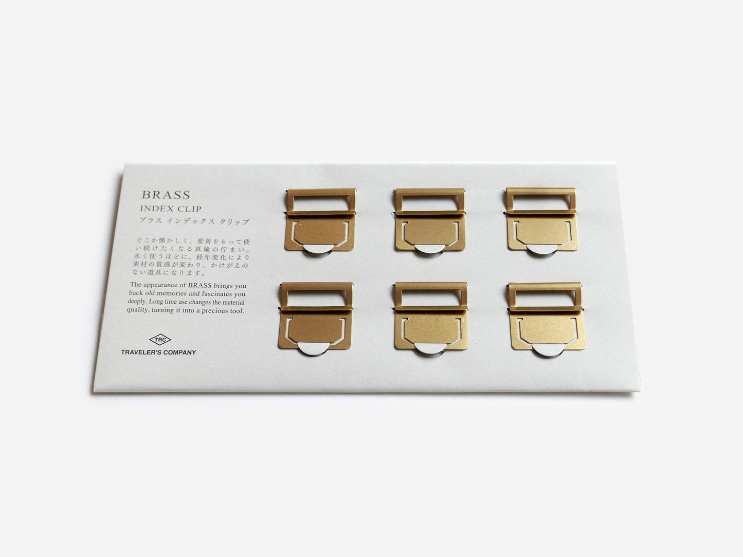Brass Index Clips with Label Space (Pack of 6)
