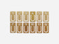 Brass Numbered Clips (Pack of 12)