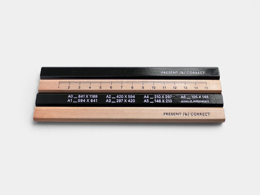 Ruler and Carpenter's Pencil Set