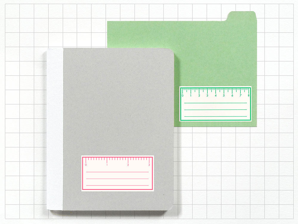Ruler Scale Printed Labels — Pack of 12 (2 Colors)