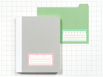 Ruler Scale Printed Labels — Pack of 12 (2 Colors)