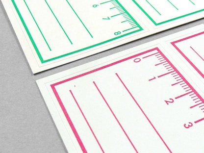 Ruler Scale Printed Labels — Pack of 12 (2 Colors)